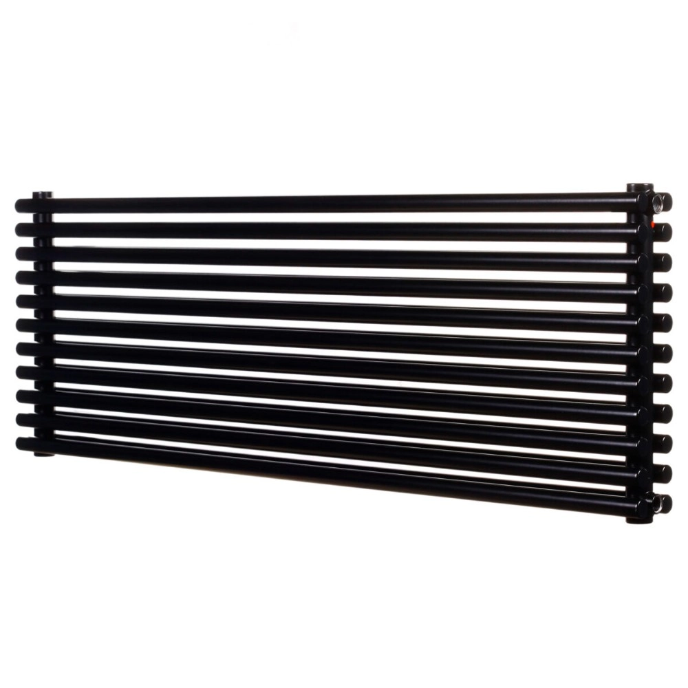 Трубчастий радіатор Betatherm горизонтальний Praktikum PH2 425x1200 (Чорний Ral9005M підк. 34) Фото - 1